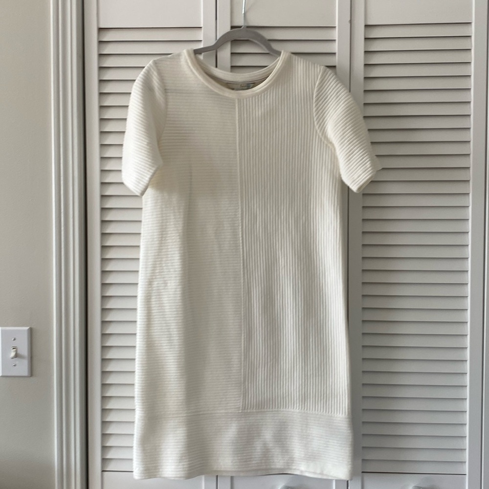 Boden white shift dress.